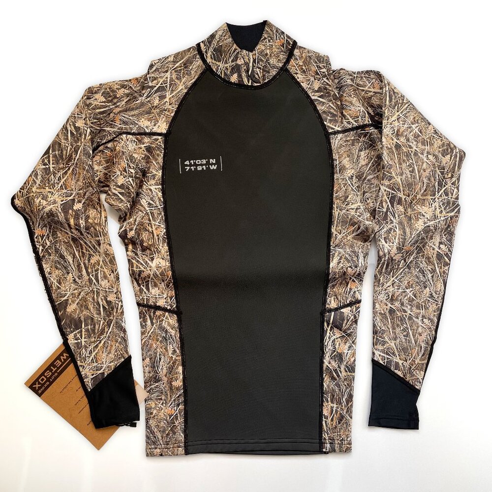 Wetsox Neoprene Jr Mens S Surf Swimming Wetsuit Flex 1MM Skins LS Jacket Top NWT